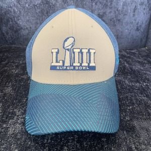 New Era Super Bowl LIII Geo Reflect Visor 39THIRTY Flex Hat - Gray/Navy